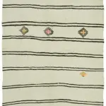 Kendir Çizgili Bej Kenevir İpinden El Dokuma Kilim-200x360