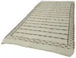 Kendir Çizgili Bej Kenevir İpinden El Dokuma Kilim-164x320 - Görsel 3
