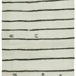 Kendir Çizgili Bej Kenevir İpinden El Dokuma Kilim-178x363