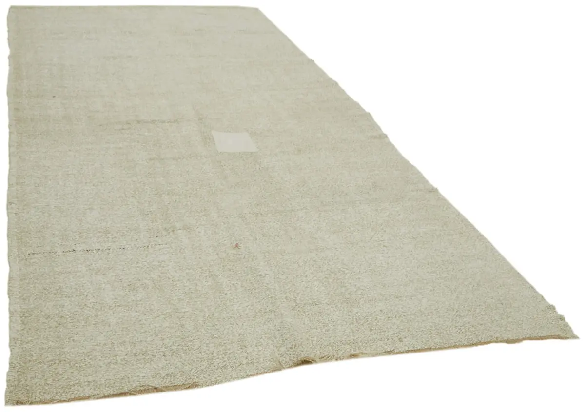 Kendir Çizgili Bej Kenevir İpinden El Dokuma Kilim-155x290 - Görsel 2