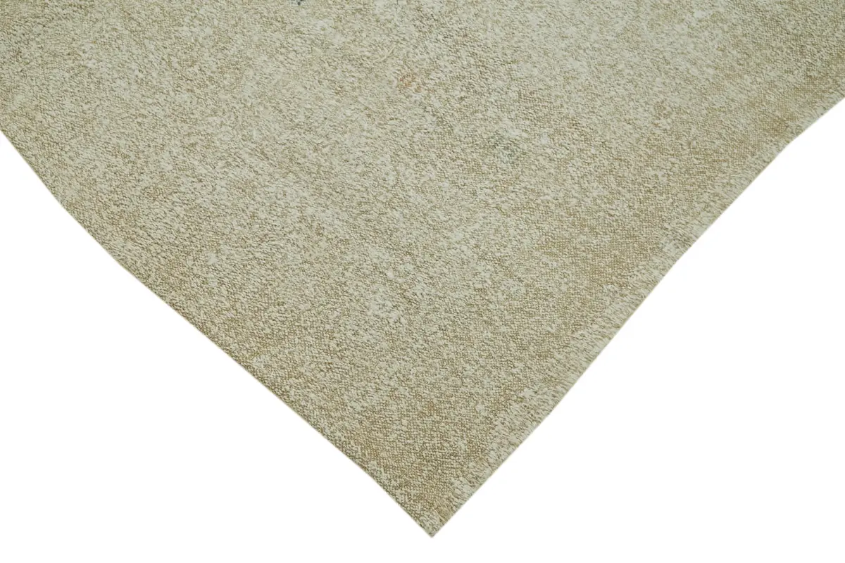 Kendir Çizgili Bej Kenevir İpinden El Dokuma Kilim-155x290 - Görsel 4