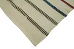 Kendir Çizgili Bej Kenevir İpinden El Dokuma Kilim-195x340 - Görsel 4