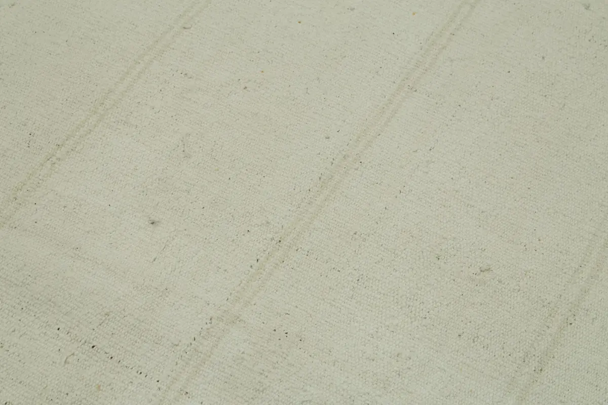 Kendir Çizgili Bej Kenevir İpinden El Dokuma Kilim-114x293 - Görsel 5