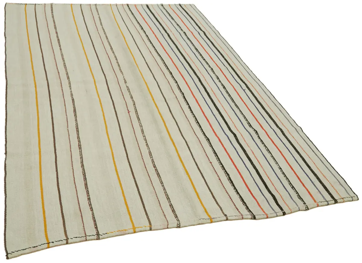 Kendir Çizgili Multi Kenevir İpinden El Dokuma Kilim-150x214 - Görsel 2