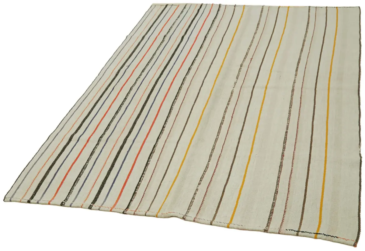 Kendir Çizgili Multi Kenevir İpinden El Dokuma Kilim-150x214 - Görsel 3