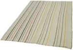 Kendir Çizgili Multi Kenevir İpinden El Dokuma Kilim-150x214 - Görsel 3