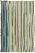 Kendir Çizgili Multi Kenevir İpinden El Dokuma Kilim-168x253