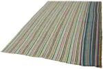 Kendir Çizgili Multi Kenevir İpinden El Dokuma Kilim-168x253 - Görsel 3