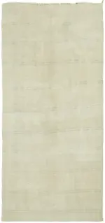 Kendir Çizgili Bej Kenevir İpinden El Dokuma Kilim-155x325