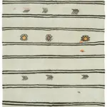 Kendir Çizgili Bej Kenevir İpinden El Dokuma Kilim-188x303