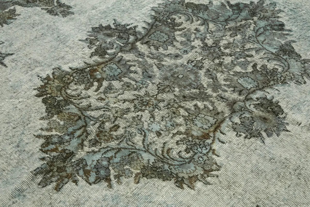 Oyma Mavi Pamuk Üzerine Yün El Dokuma Kilim-202x315 - Görsel 5