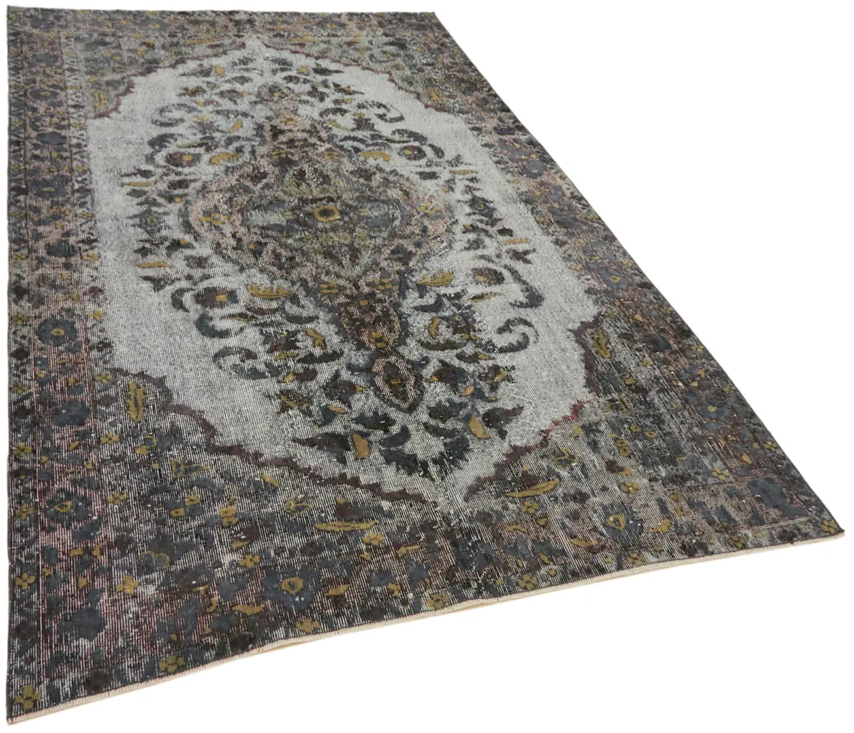 Oyma Gri Pamuk Üzerine Yün El Dokuma Kilim-169x263 - Görsel 2