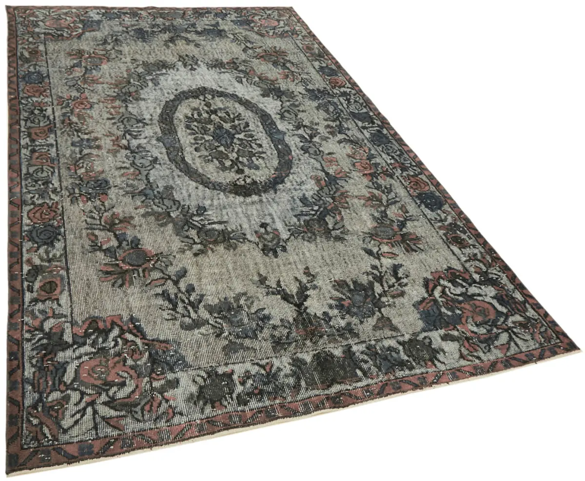 Oyma Gri Pamuk Üzerine Yün El Dokuma Kilim-173x284 - Görsel 2