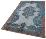 Oyma Mavi Pamuk Üzerine Yün El Dokuma Kilim-163x267 - Görsel 3