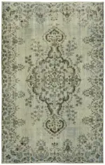 Oyma Mavi Pamuk Üzerine Yün El Dokuma Kilim-167x262