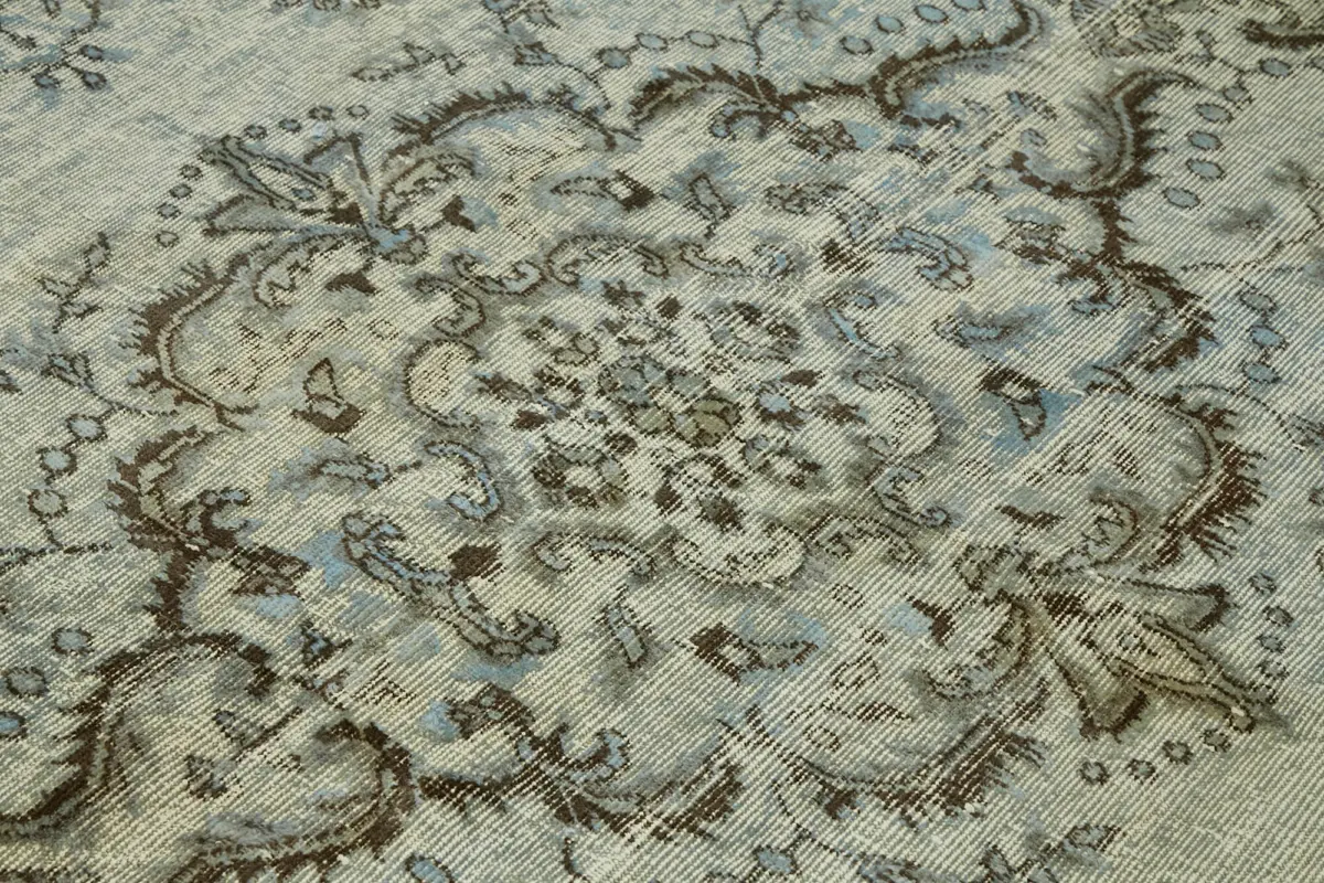 Oyma Mavi Pamuk Üzerine Yün El Dokuma Kilim-167x262 - Görsel 5