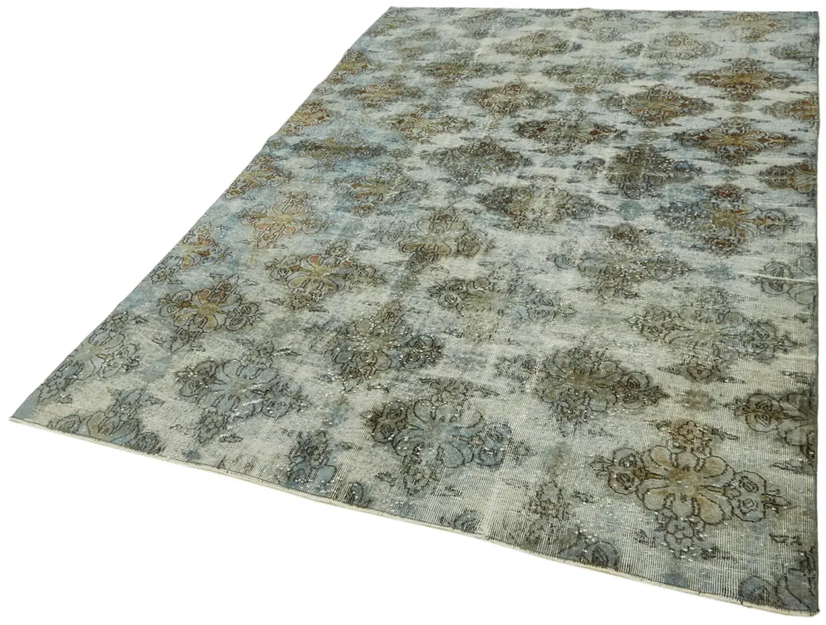 Oyma Mavi Pamuk Üzerine Yün El Dokuma Kilim-198x292 - Görsel 3