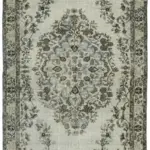 Oyma Mavi Pamuk Üzerine Yün El Dokuma Kilim-160x265
