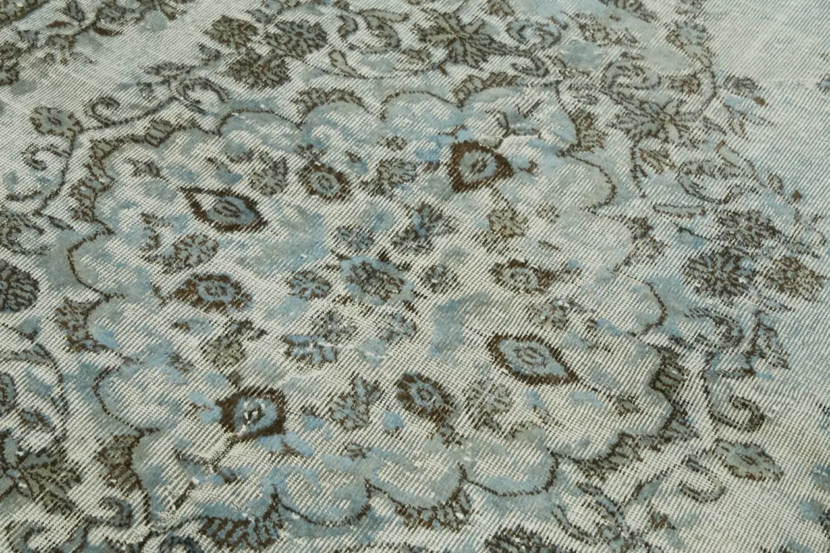 Oyma Mavi Pamuk Üzerine Yün El Dokuma Kilim-160x265 - Görsel 5