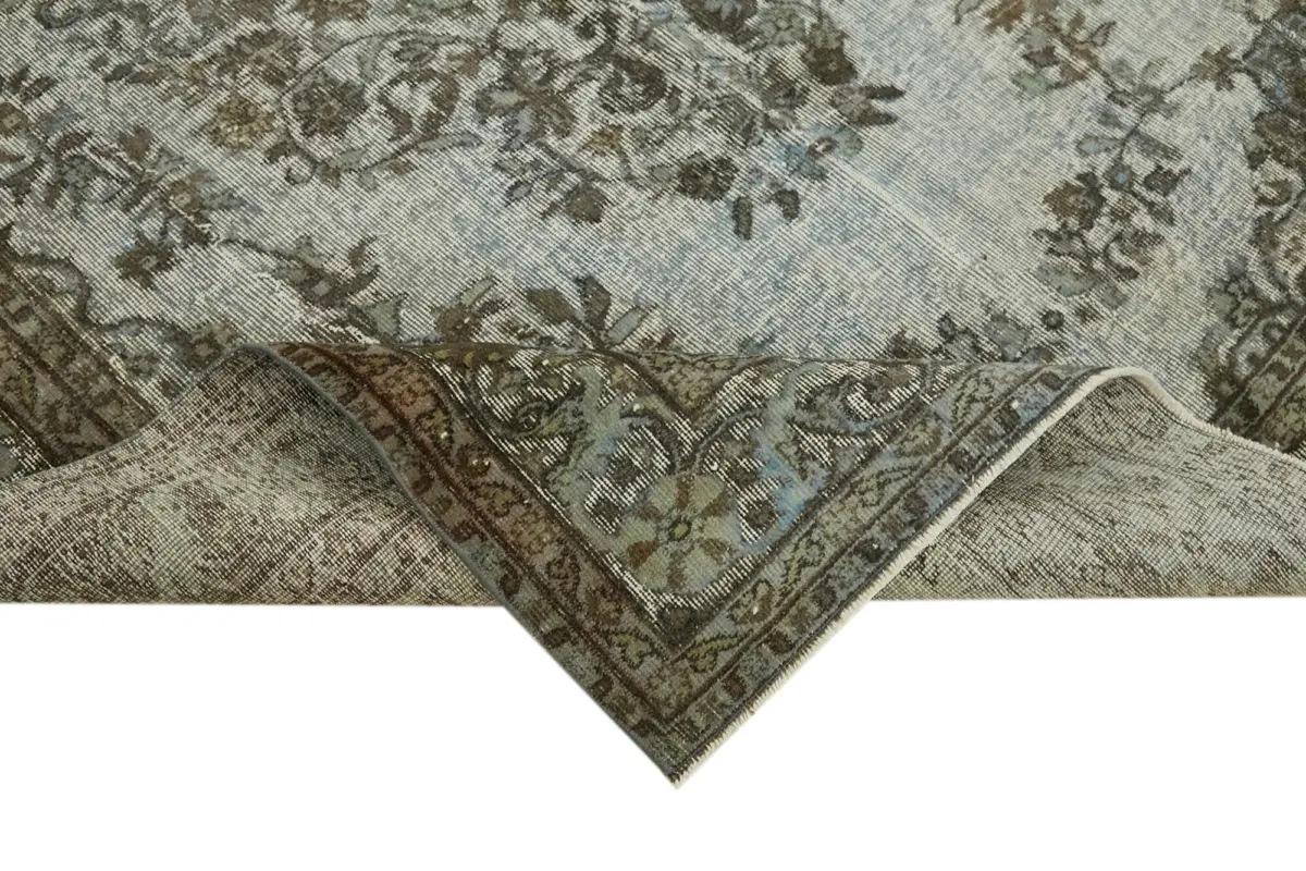 Oyma Gri Pamuk Üzerine Yün El Dokuma Kilim-193x288 - Görsel 6