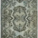 Oyma Mavi Pamuk Üzerine Yün El Dokuma Kilim-173x267