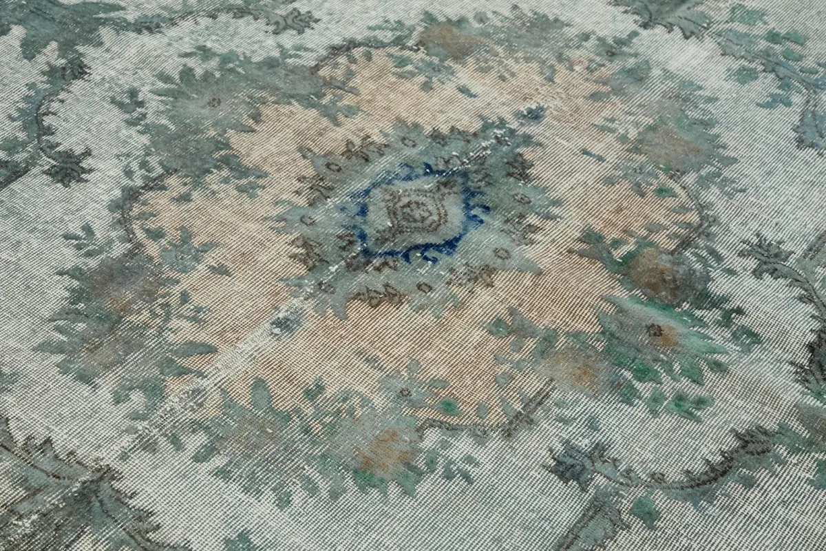 Oyma Mavi Pamuk Üzerine Yün El Dokuma Kilim-220x310 - Görsel 5