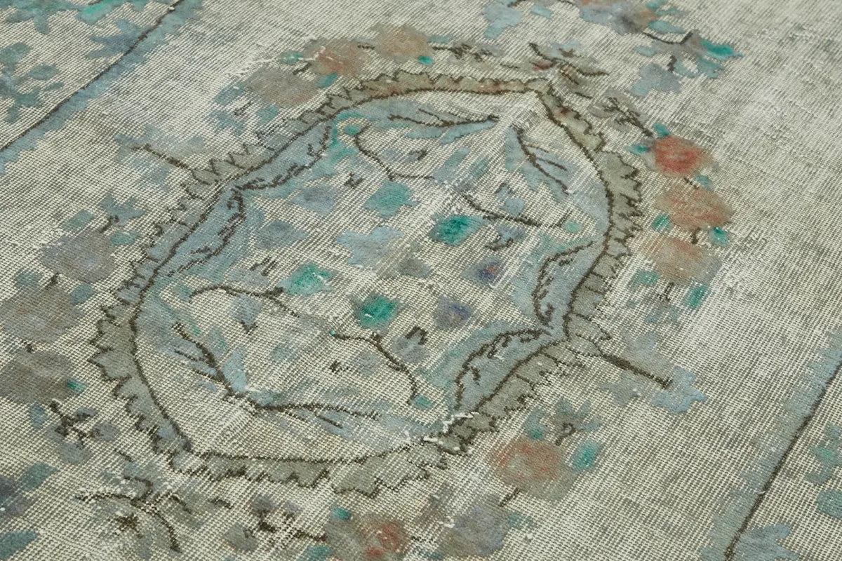 Oyma Mavi Pamuk Üzerine Yün El Dokuma Kilim-161x291 - Görsel 5