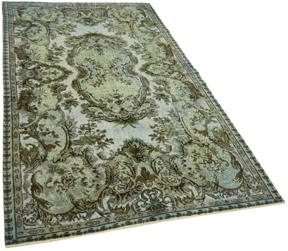 Oyma Mavi Pamuk Üzerine Yün El Dokuma Kilim-160x266 - Görsel 2