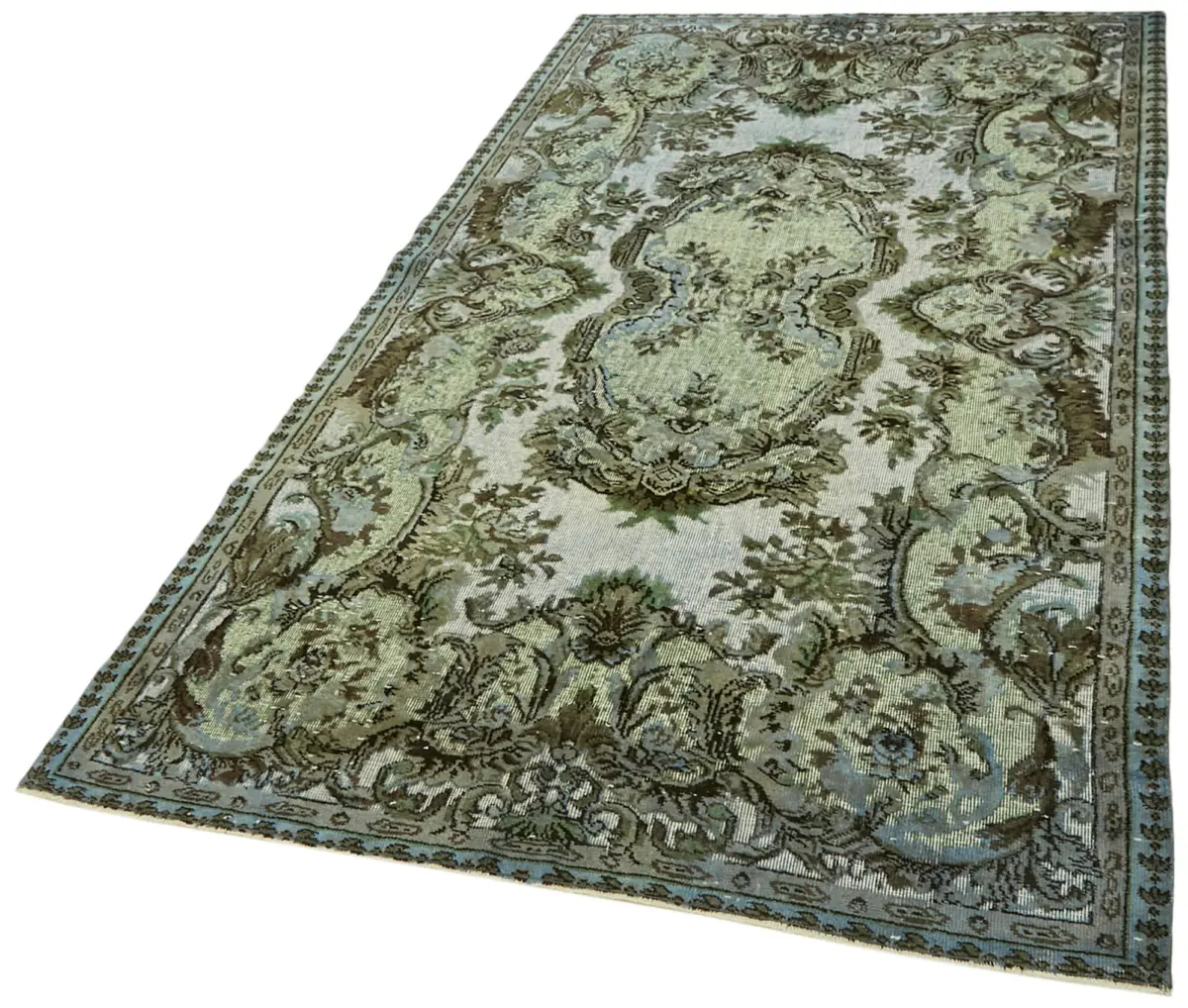 Oyma Mavi Pamuk Üzerine Yün El Dokuma Kilim-160x266 - Görsel 3