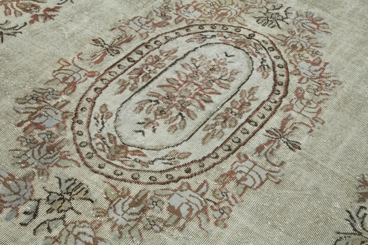 Oyma Gri Pamuk Üzerine Yün El Dokuma Kilim-194x307 - Görsel 5