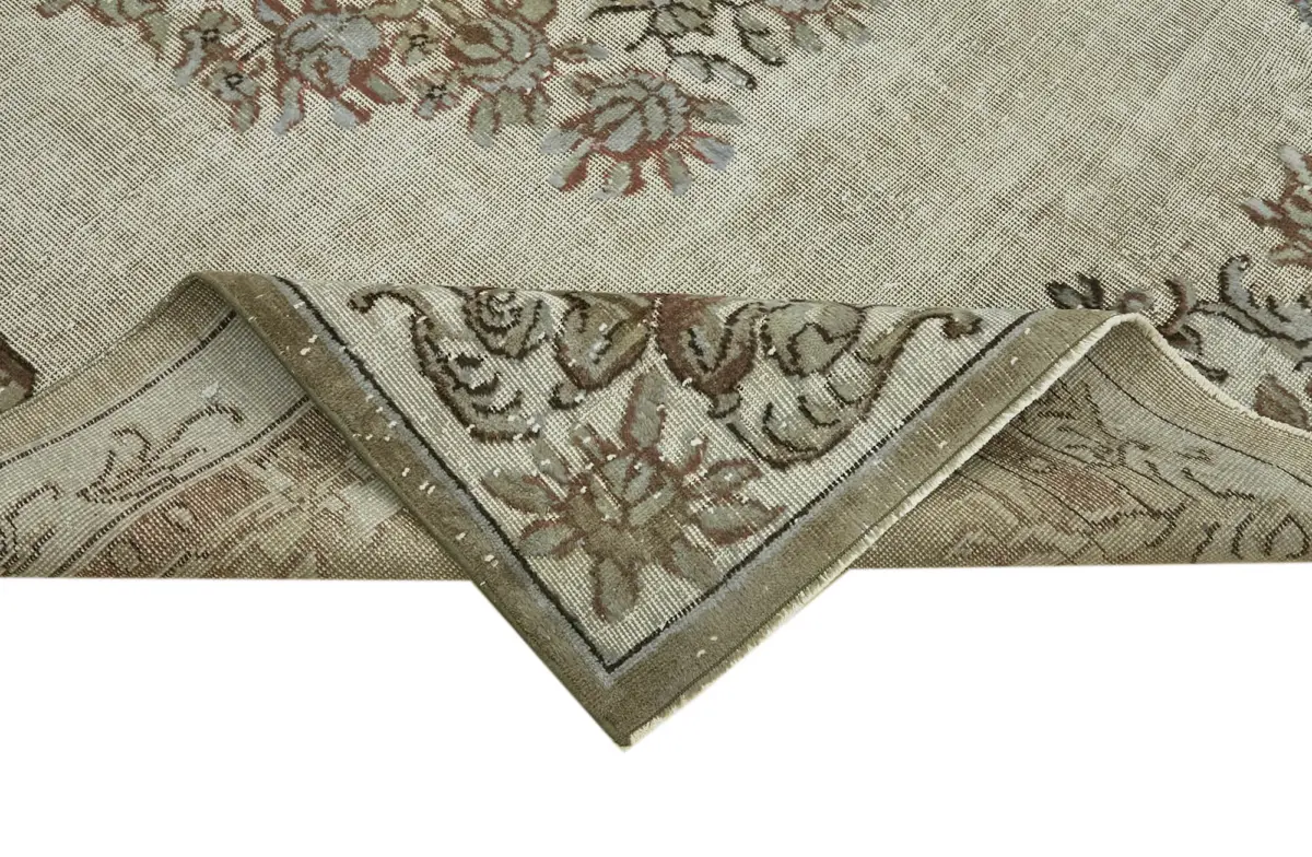 Oyma Gri Pamuk Üzerine Yün El Dokuma Kilim-194x307 - Görsel 6