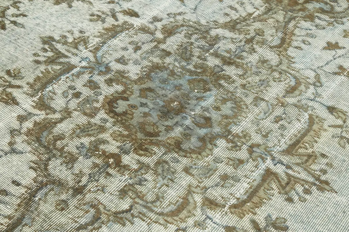 Oyma Mavi Pamuk Üzerine Yün El Dokuma Kilim-177x275 - Görsel 5