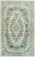 Oyma Mavi Pamuk Üzerine Yün El Dokuma Kilim-171x274