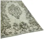 Oyma Gri Pamuk Üzerine Yün El Dokuma Kilim-170x294 - Görsel 2