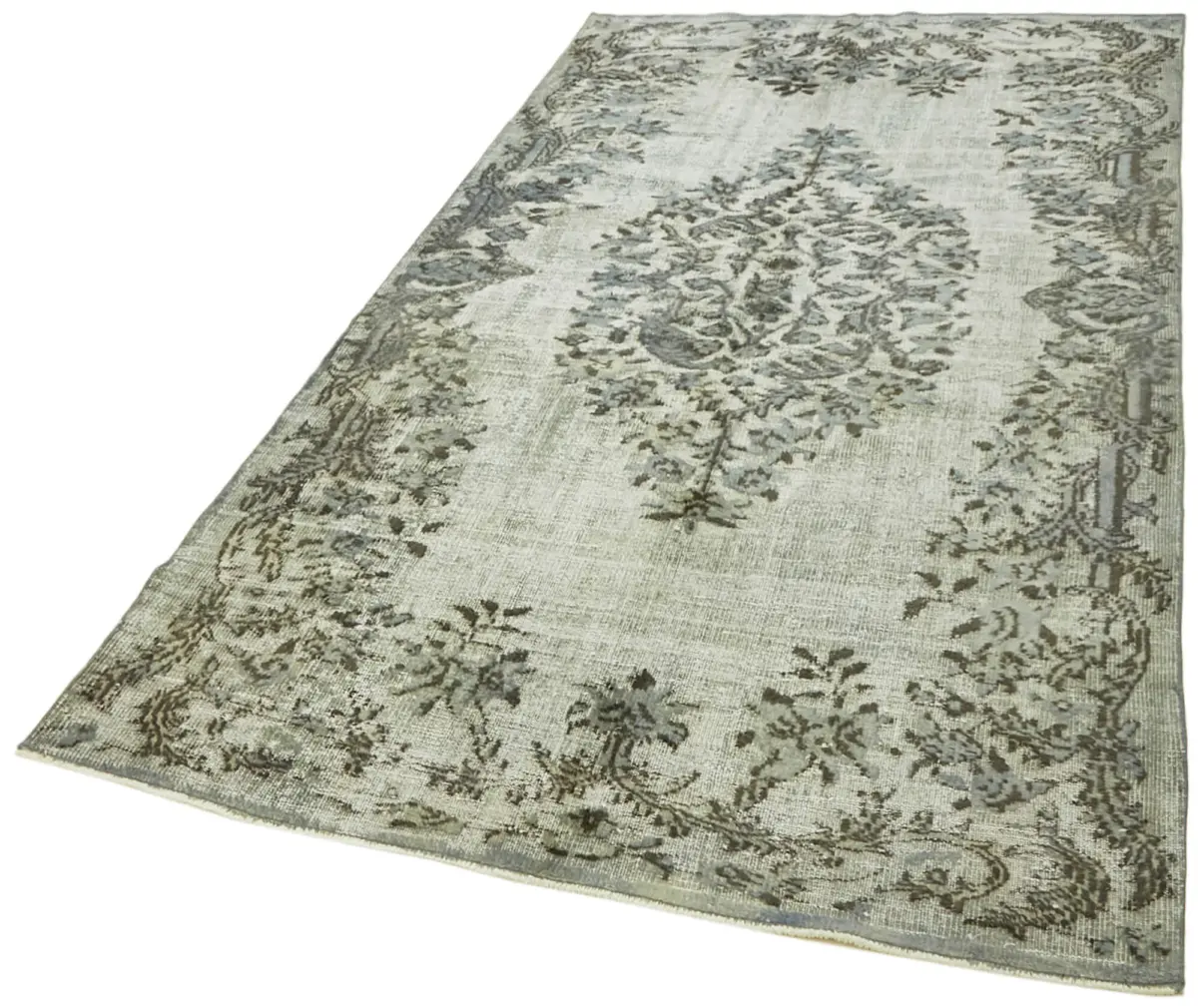 Oyma Gri Pamuk Üzerine Yün El Dokuma Kilim-170x294 - Görsel 3