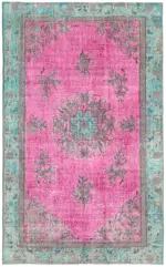 Oyma Multi Pamuk Üzerine Yün El Dokuma Kilim-163x262