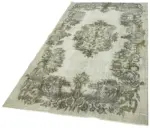 Oyma Gri Pamuk Üzerine Yün El Dokuma Kilim-162x262 - Görsel 3