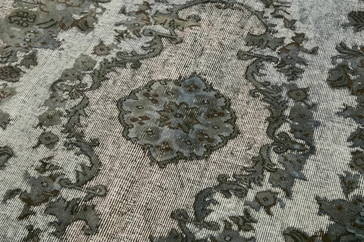 Oyma Gri Pamuk Üzerine Yün El Dokuma Kilim-168x260 - Görsel 5