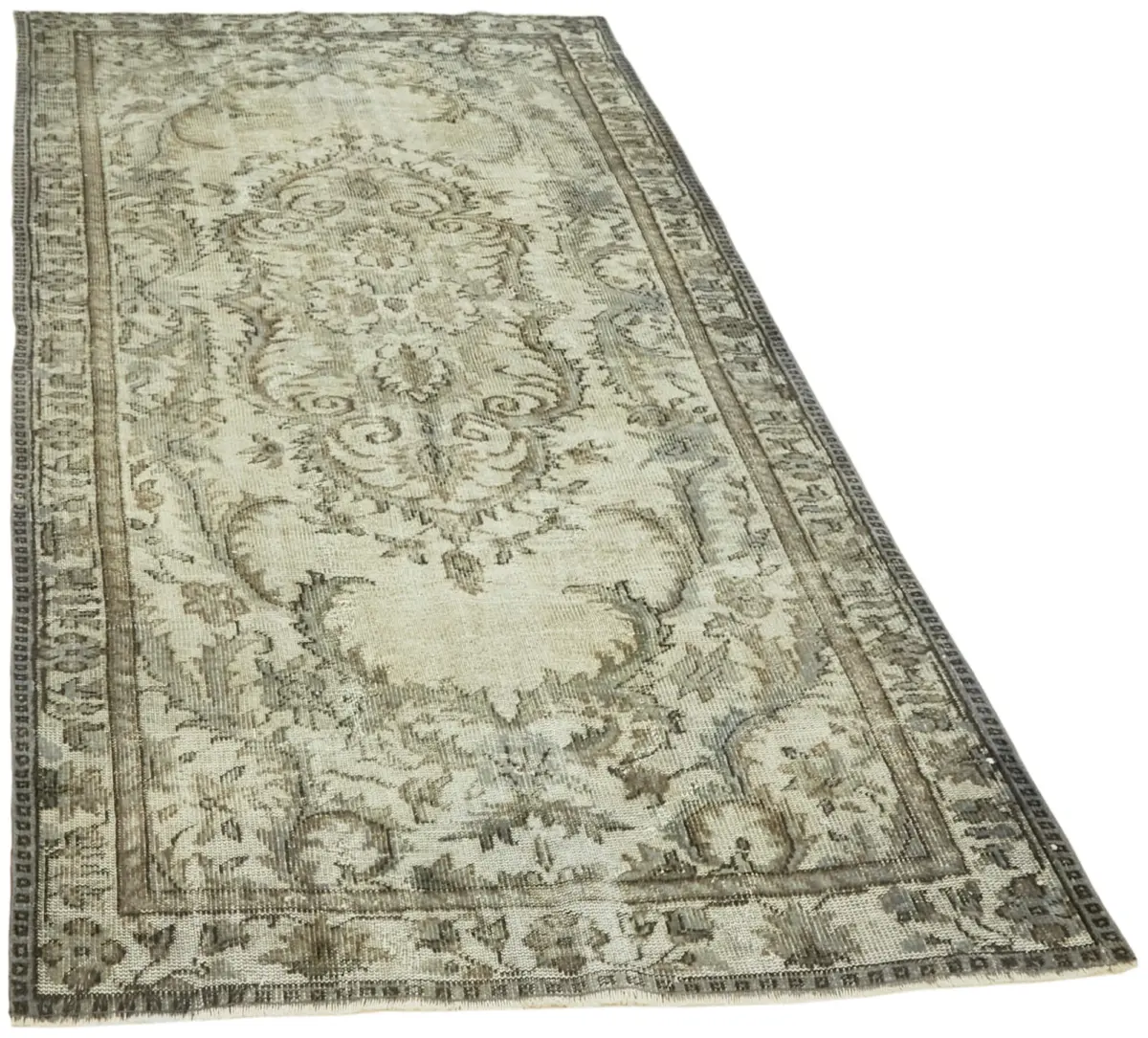 Oyma Gri Pamuk Üzerine Yün El Dokuma Kilim-153x288 - Görsel 2