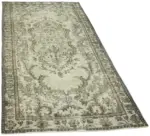 Oyma Gri Pamuk Üzerine Yün El Dokuma Kilim-153x288 - Görsel 2