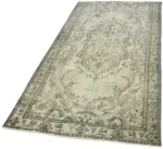 Oyma Gri Pamuk Üzerine Yün El Dokuma Kilim-153x288 - Görsel 3
