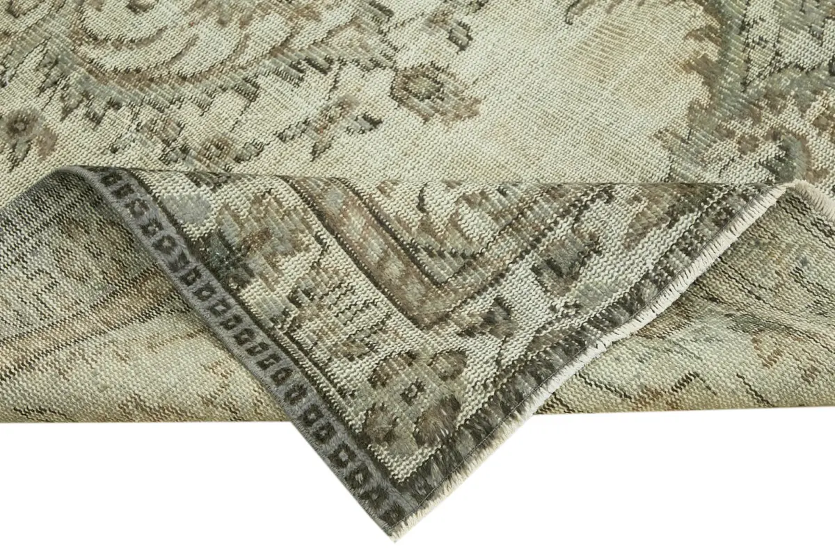 Oyma Gri Pamuk Üzerine Yün El Dokuma Kilim-153x288 - Görsel 6