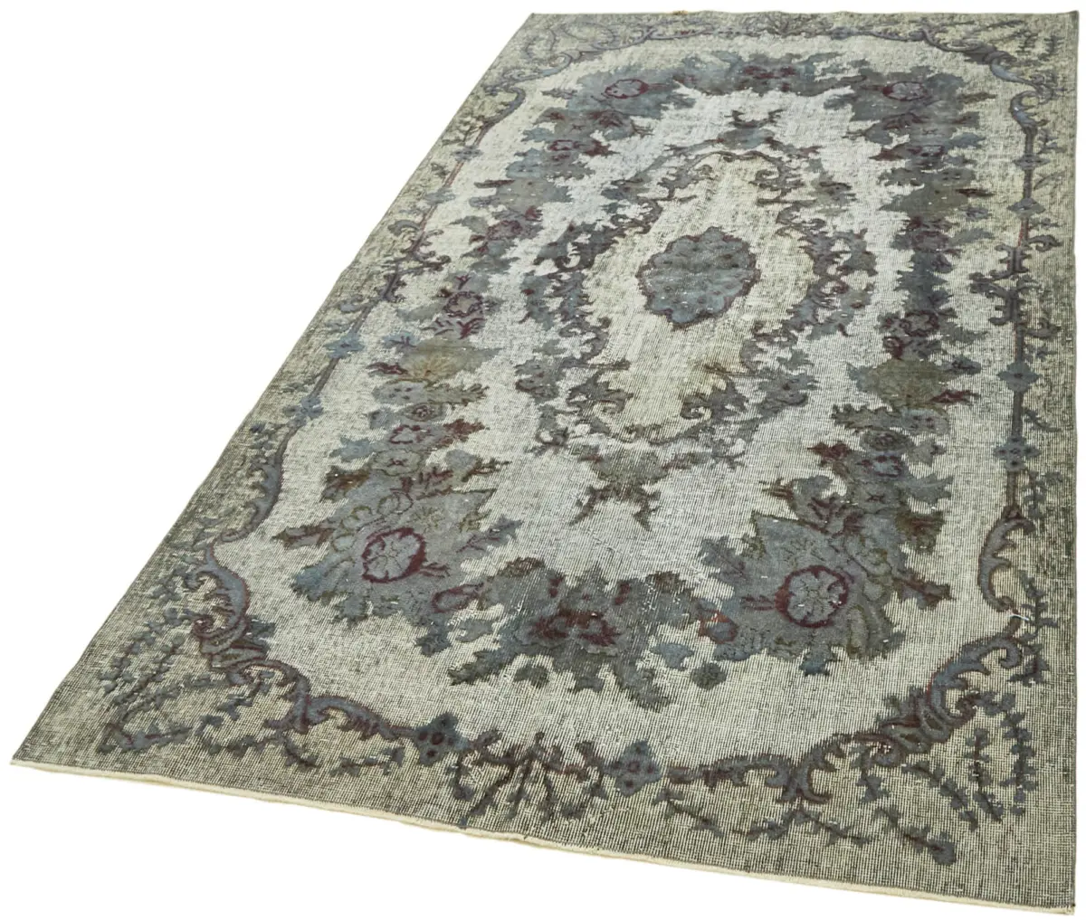 Oyma Gri Pamuk Üzerine Yün El Dokuma Kilim-164x270 - Görsel 3