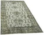 Oyma Gri Pamuk Üzerine Yün El Dokuma Kilim-175x290 - Görsel 2