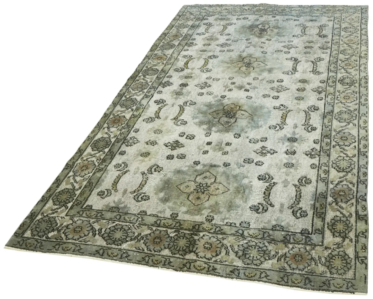 Oyma Gri Pamuk Üzerine Yün El Dokuma Kilim-175x290 - Görsel 3