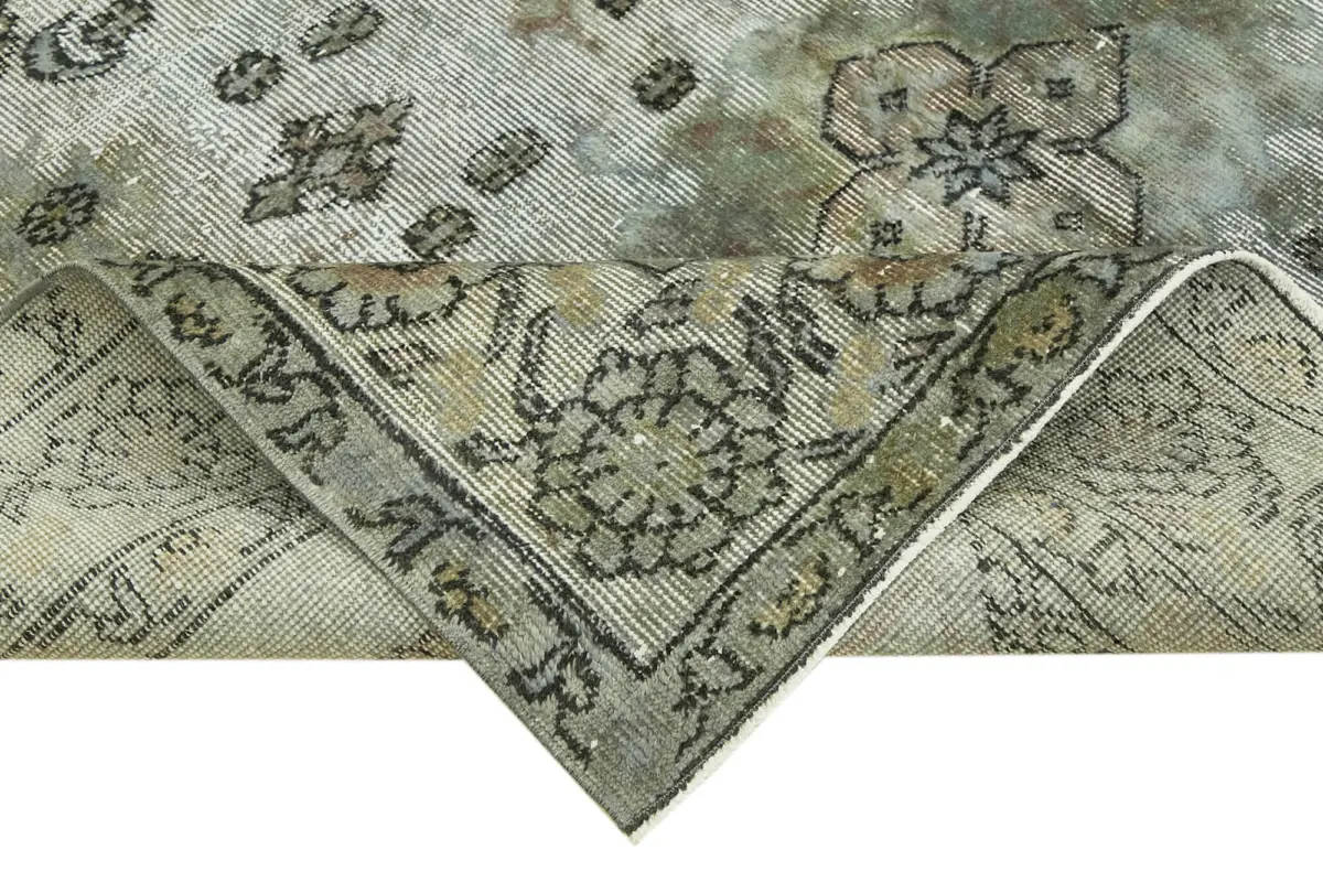 Oyma Gri Pamuk Üzerine Yün El Dokuma Kilim-175x290 - Görsel 6