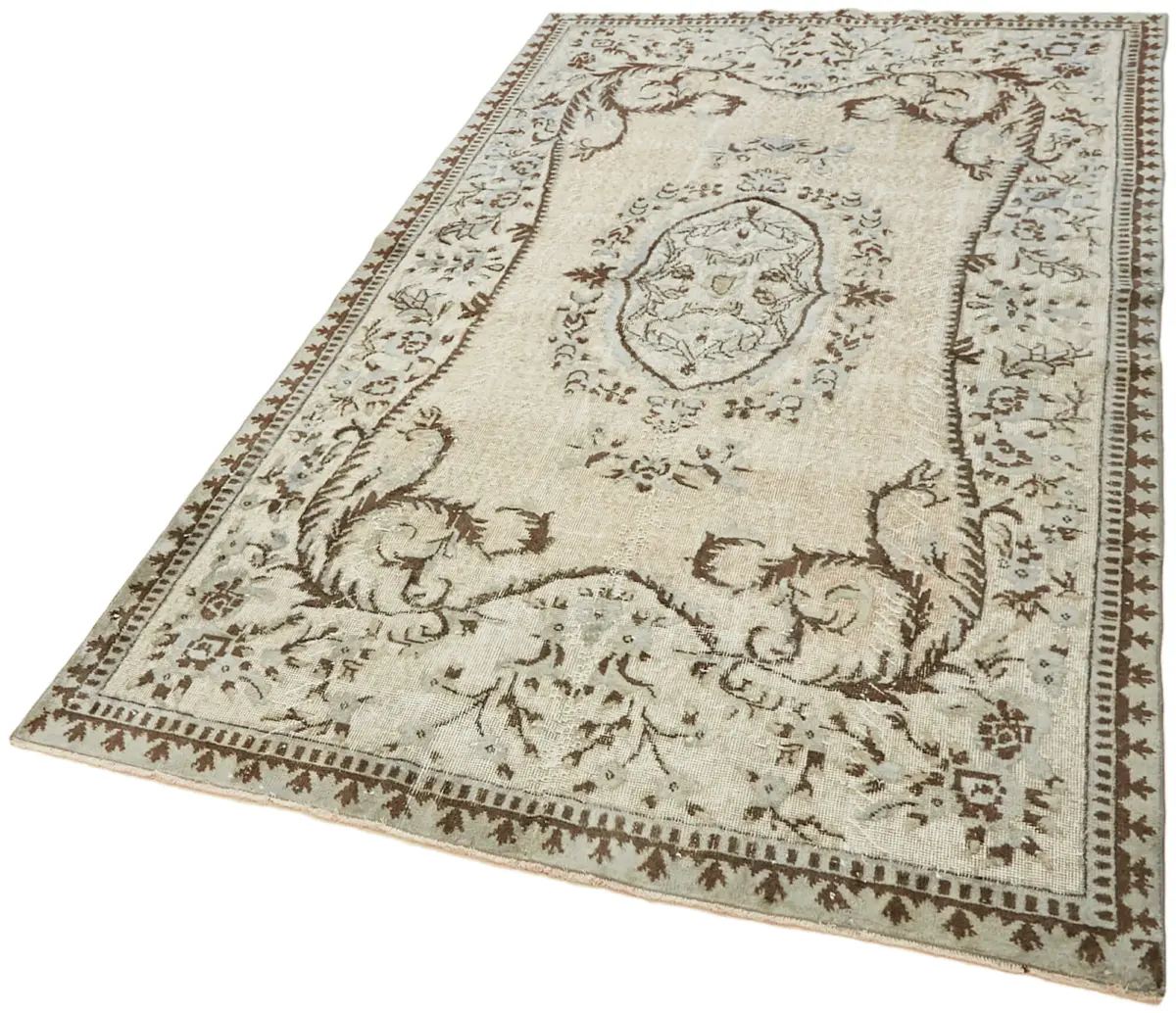 Oyma Gri Pamuk Üzerine Yün El Dokuma Kilim-164x281 - Görsel 3