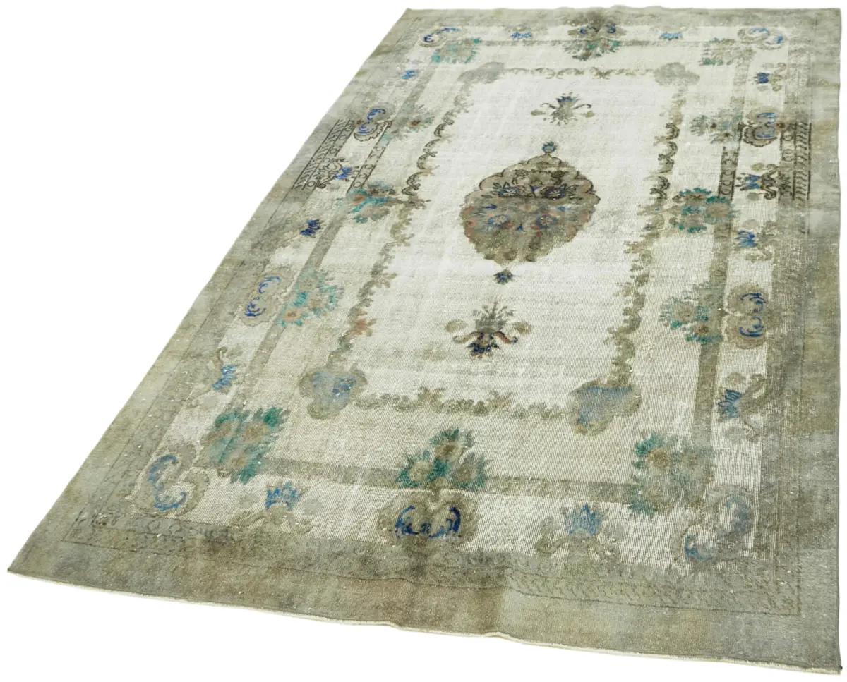 Oyma Gri Pamuk Üzerine Yün El Dokuma Kilim-182x280 - Görsel 3