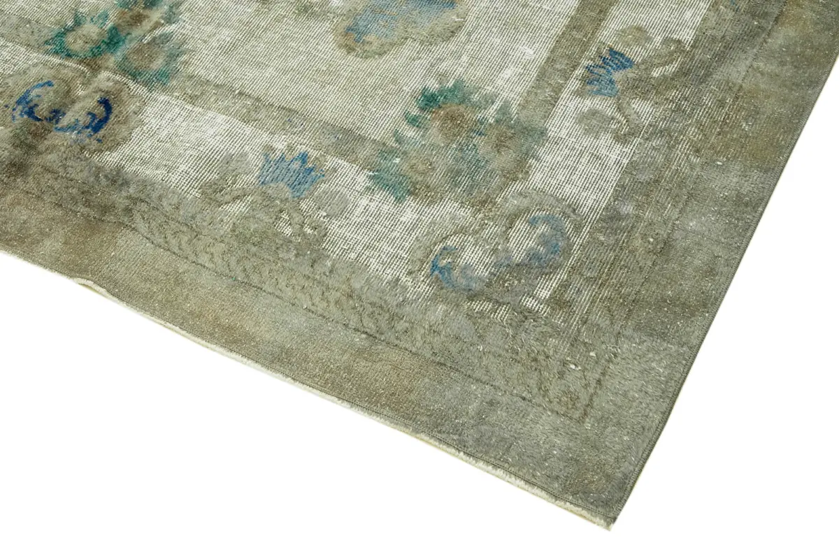 Oyma Gri Pamuk Üzerine Yün El Dokuma Kilim-182x280 - Görsel 4