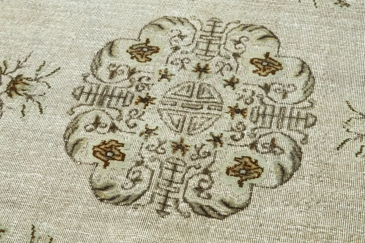 Oyma Gri Pamuk Üzerine Yün El Dokuma Kilim-188x317 - Görsel 5